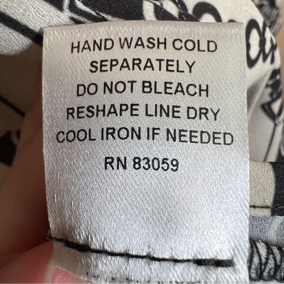 DREW Everly Chain Blouse Semi Sheer Button-up Dressy Shirt Top Made in USA Sz L - Picture 8 of 8